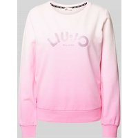 LIU JO SPORT Sweatshirt mit Strasssteinbesatz in Rosa, Größe L von LIU JO SPORT