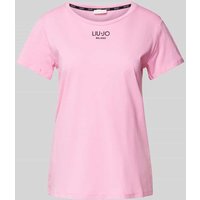 LIU JO SPORT T-Shirt mit Label-Print in Rosa, Größe M LIU JO SPORT T-Shirt mit Label-Print in Rosa, Größe M von LIU JO SPORT