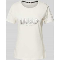 LIU JO SPORT T-Shirt mit Strasssteinbesatz in Offwhite, Größe M LIU JO SPORT T-Shirt mit Strasssteinbesatz in Offwhite, Größe M von LIU JO SPORT