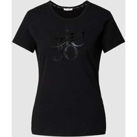 LIU JO SPORT T-Shirt mit Ziersteinbesatz in Black, Größe M von LIU JO SPORT