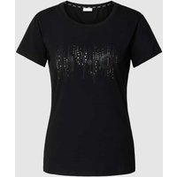 LIU JO SPORT T-Shirt mit Ziersteinbesatz in Black, Größe XS von LIU JO SPORT