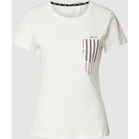 LIU JO SPORT T-Shirt mit Ziersteinbesatz in Weiss, Größe M von LIU JO SPORT