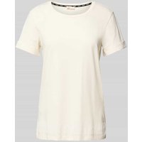 LIU JO SPORT T-Shirt mit geripptem Rundhalsausschnitt in Offwhite, Größe XXL LIU JO SPORT T-Shirt mit geripptem Rundhalsausschnitt in Offwhite, Größe XXL von LIU JO SPORT