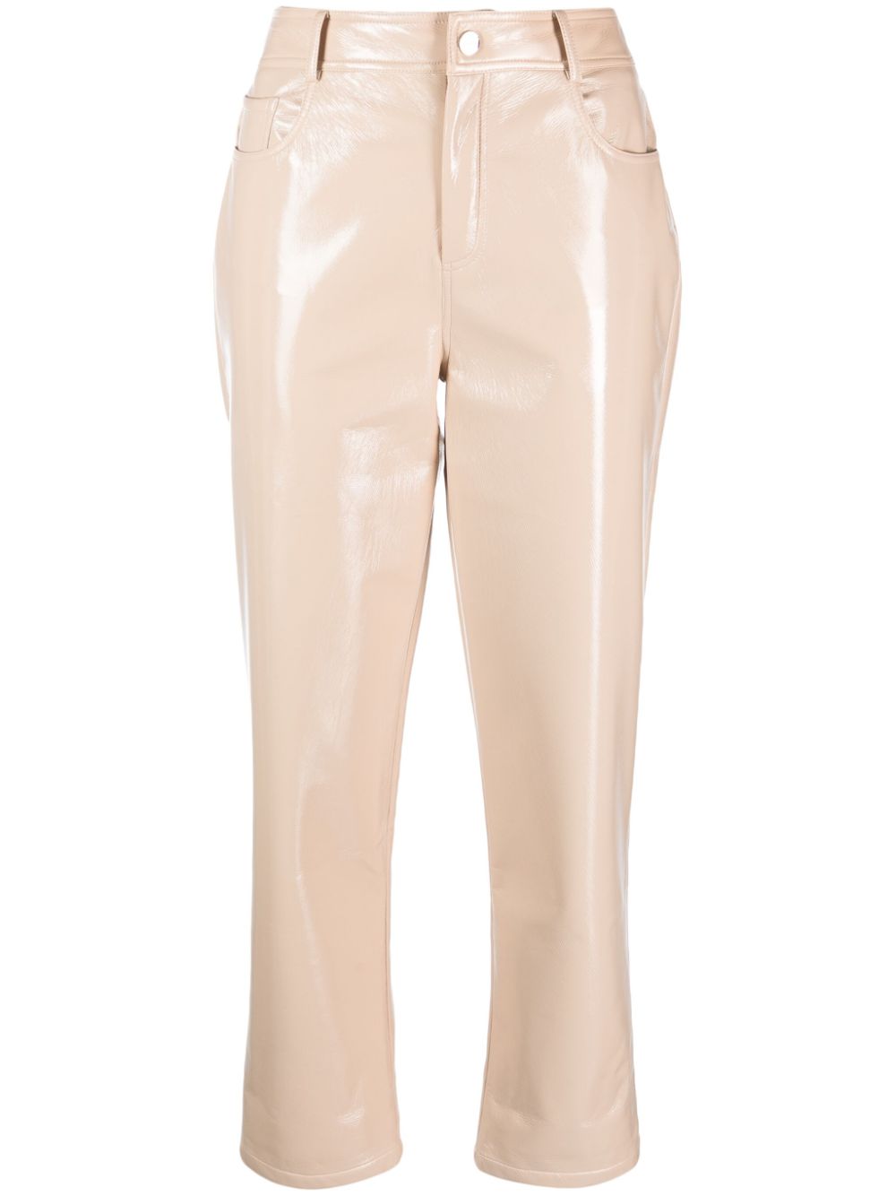 LIU JO Cropped-Hose aus Lackleder - Nude von LIU JO