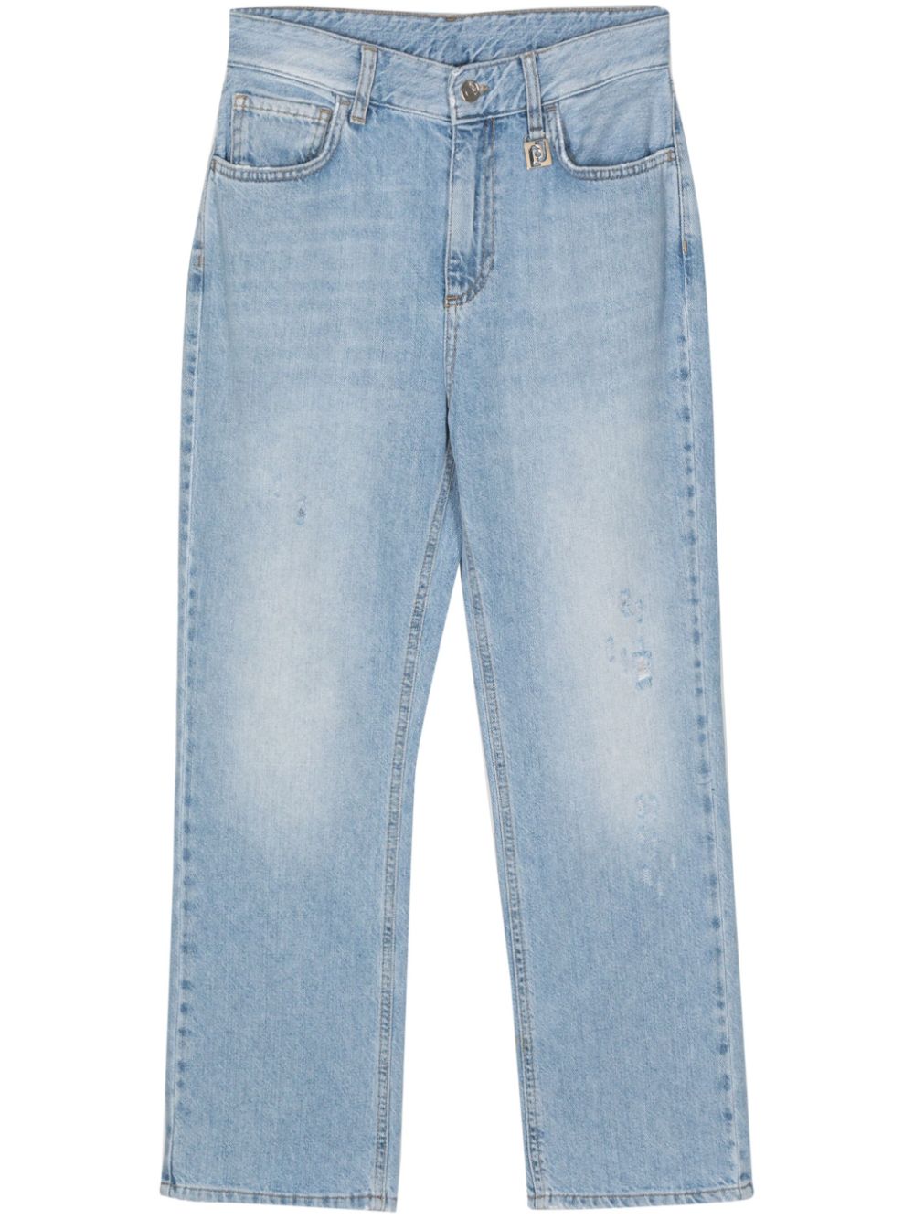 LIU JO Cropped-Jeans im Distressed-Look - Blau von LIU JO