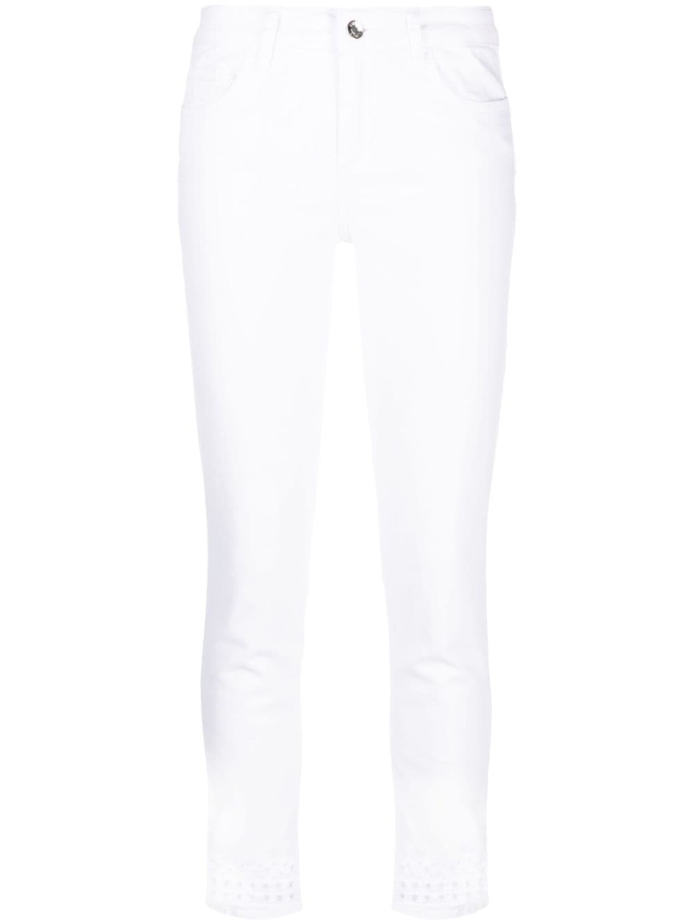 LIU JO Cropped-Jeans mit Lochstickerei - Weiß von LIU JO
