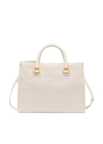 LIU JO Elegante Handtasche, Relief-Design, elfenbeinfarben mit goldenen Details von LIU JO