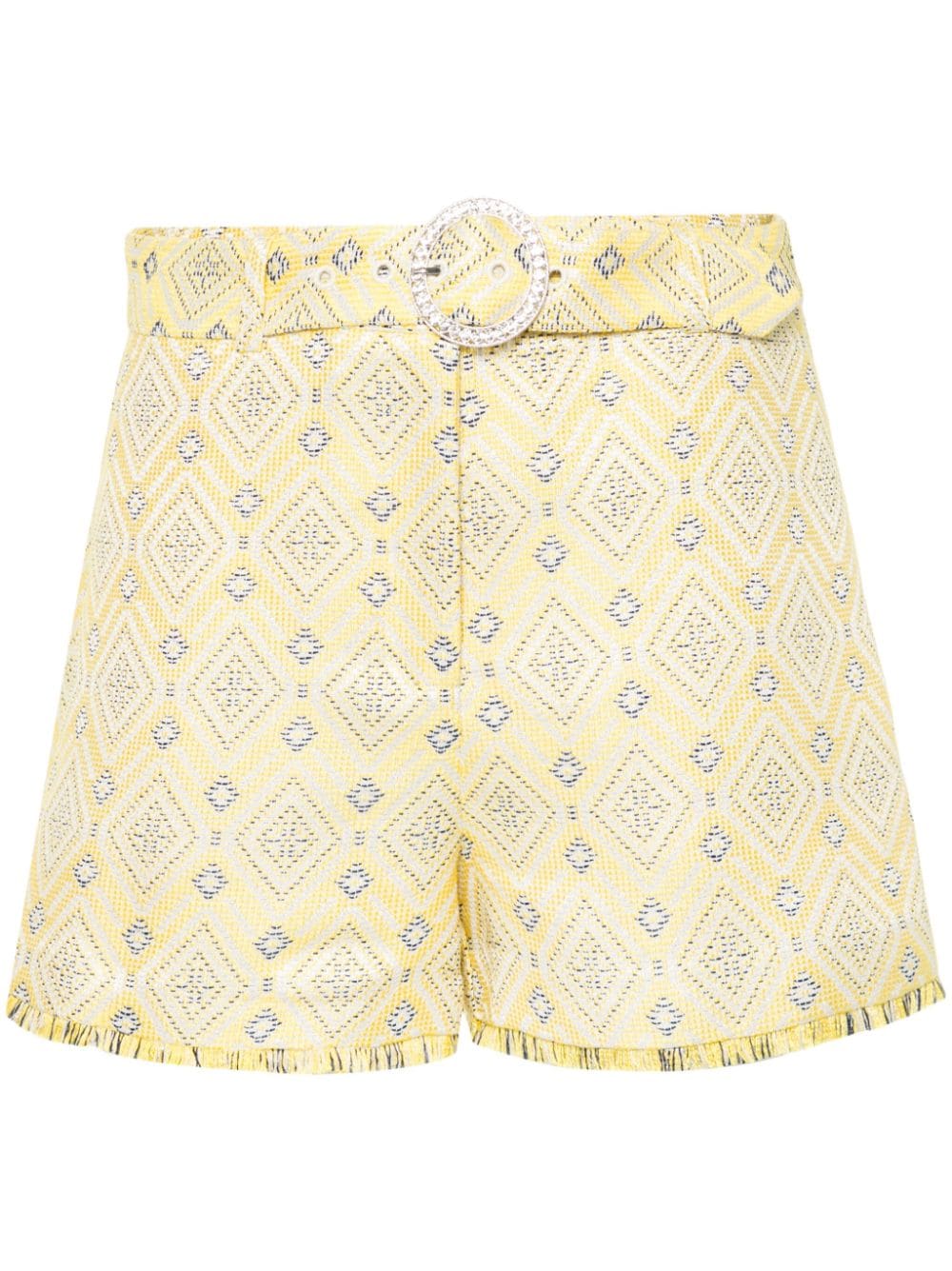 LIU JO Metallische Shorts mit Fransen - Gelb von LIU JO