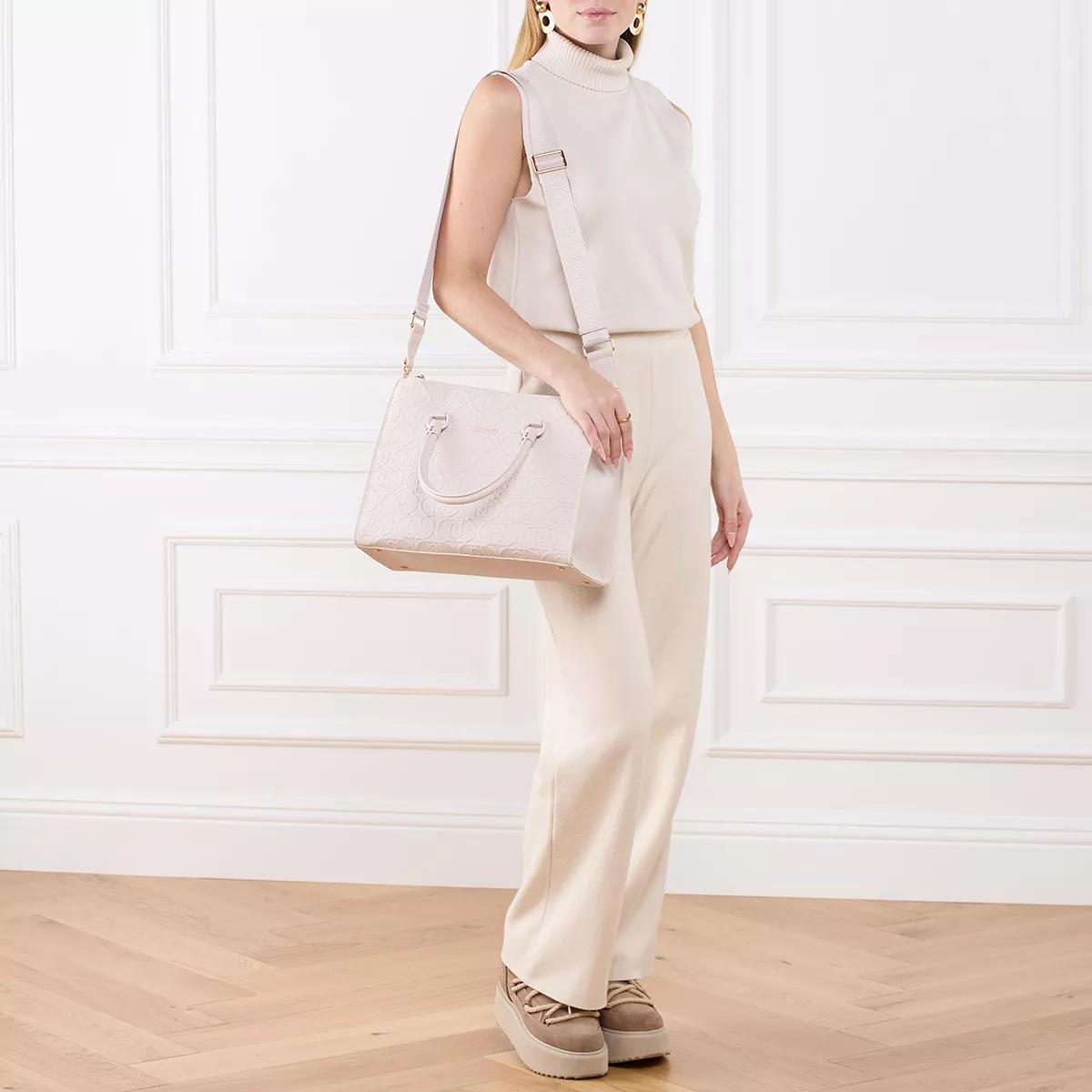 LIU JO Satchel Bag - Ecs M Satchel Double Zip - Gr. unisize - in Creme - für Damen von LIU JO