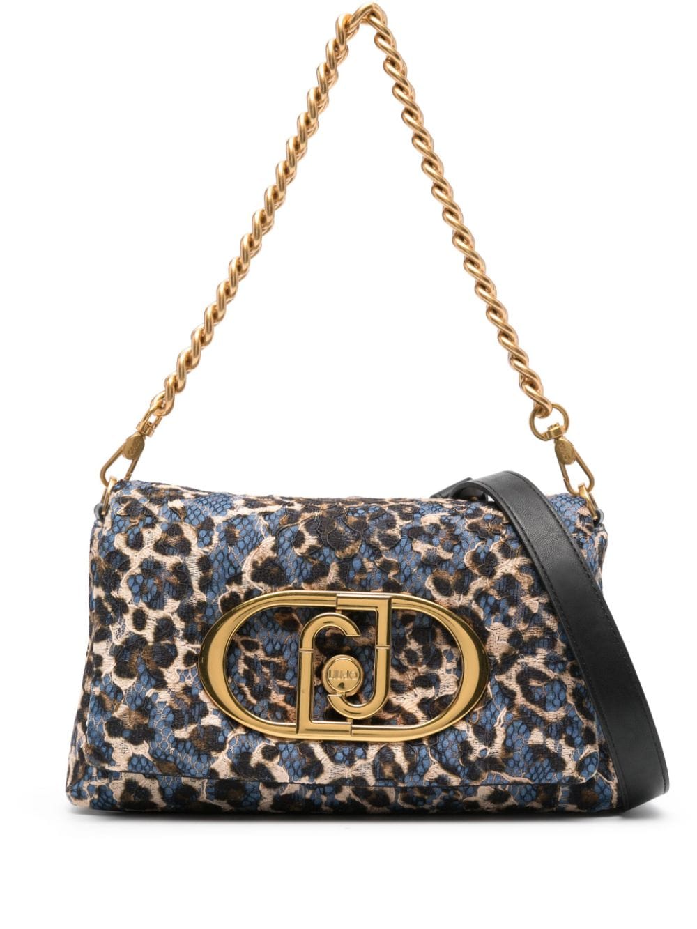 LIU JO Schultertasche mit Animal-Print - Schwarz von LIU JO