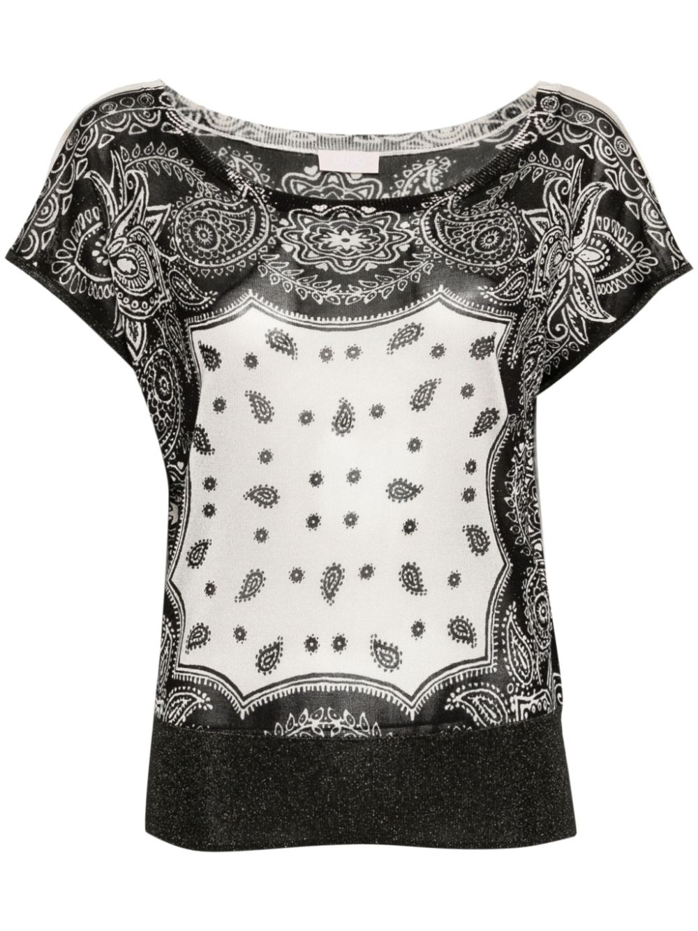 LIU JO T-Shirt mit Paisley-Print - Schwarz von LIU JO