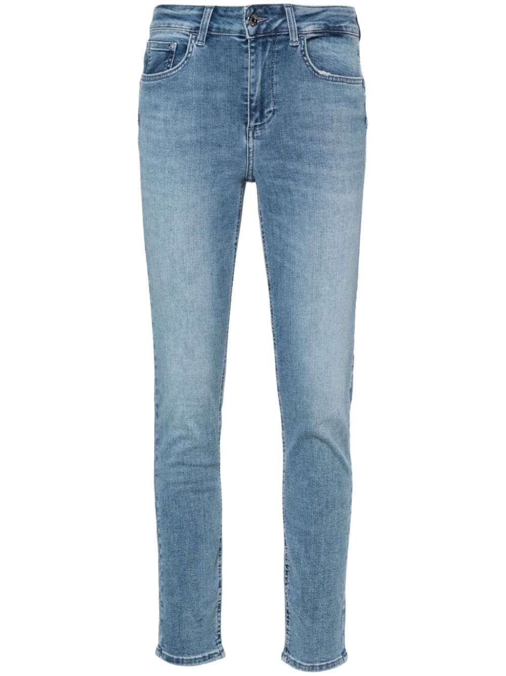 LIU JO Cropped-Skinny-Jeans mit hohem Bund - Blau von LIU JO