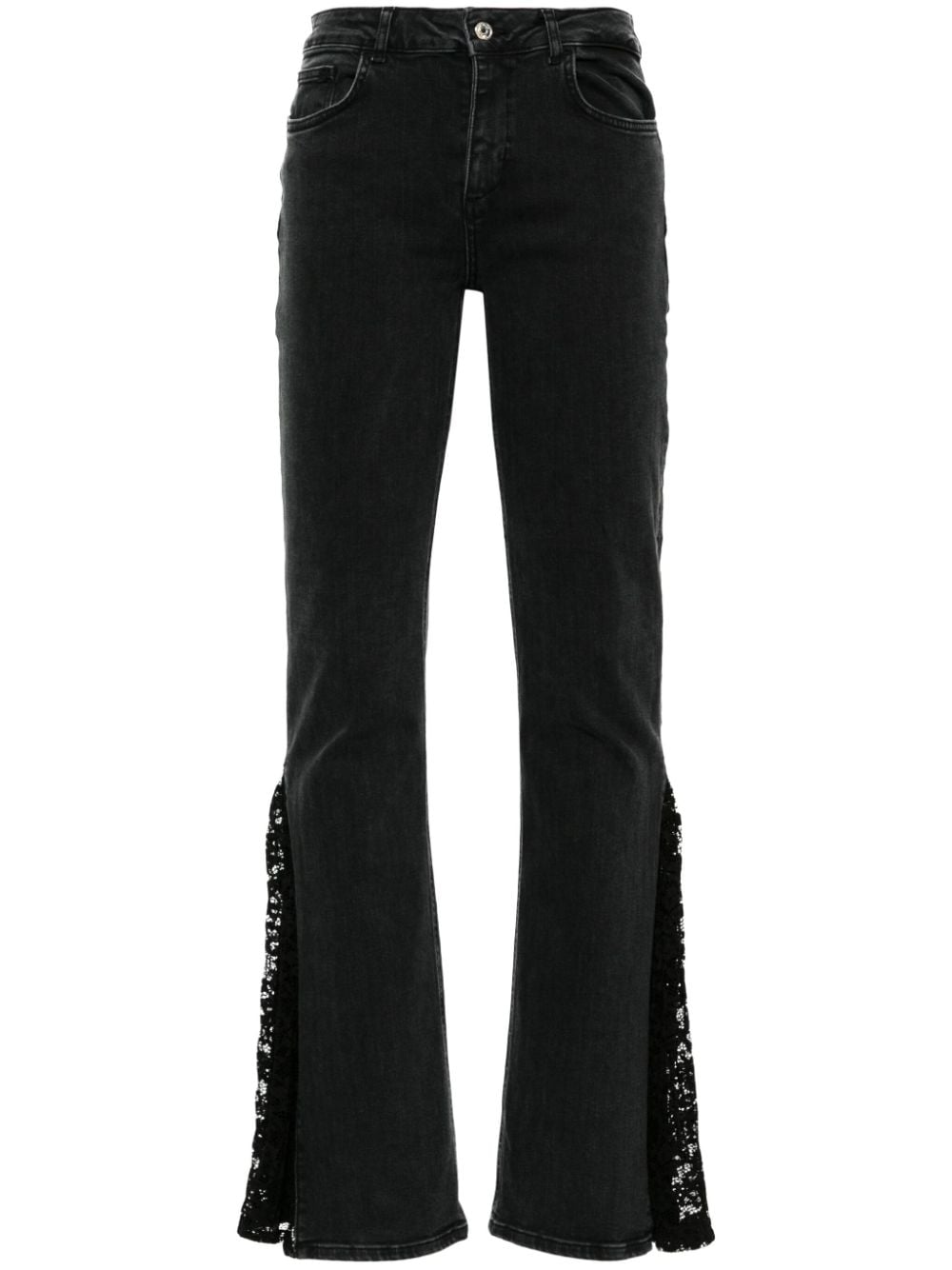 LIU JO lace-panels flared jeans - Schwarz von LIU JO