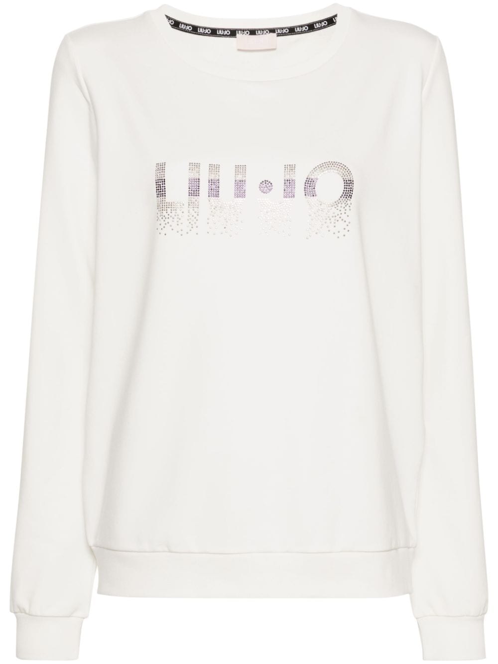 LIU JO Sweatshirt mit Logo-Stickerei - Weiß von LIU JO