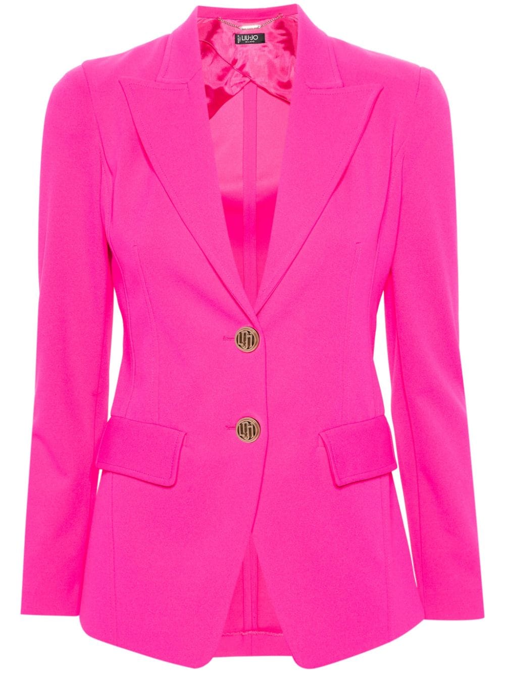 LIU JO Einreihiger Blazer aus Krepp - Rosa von LIU JO