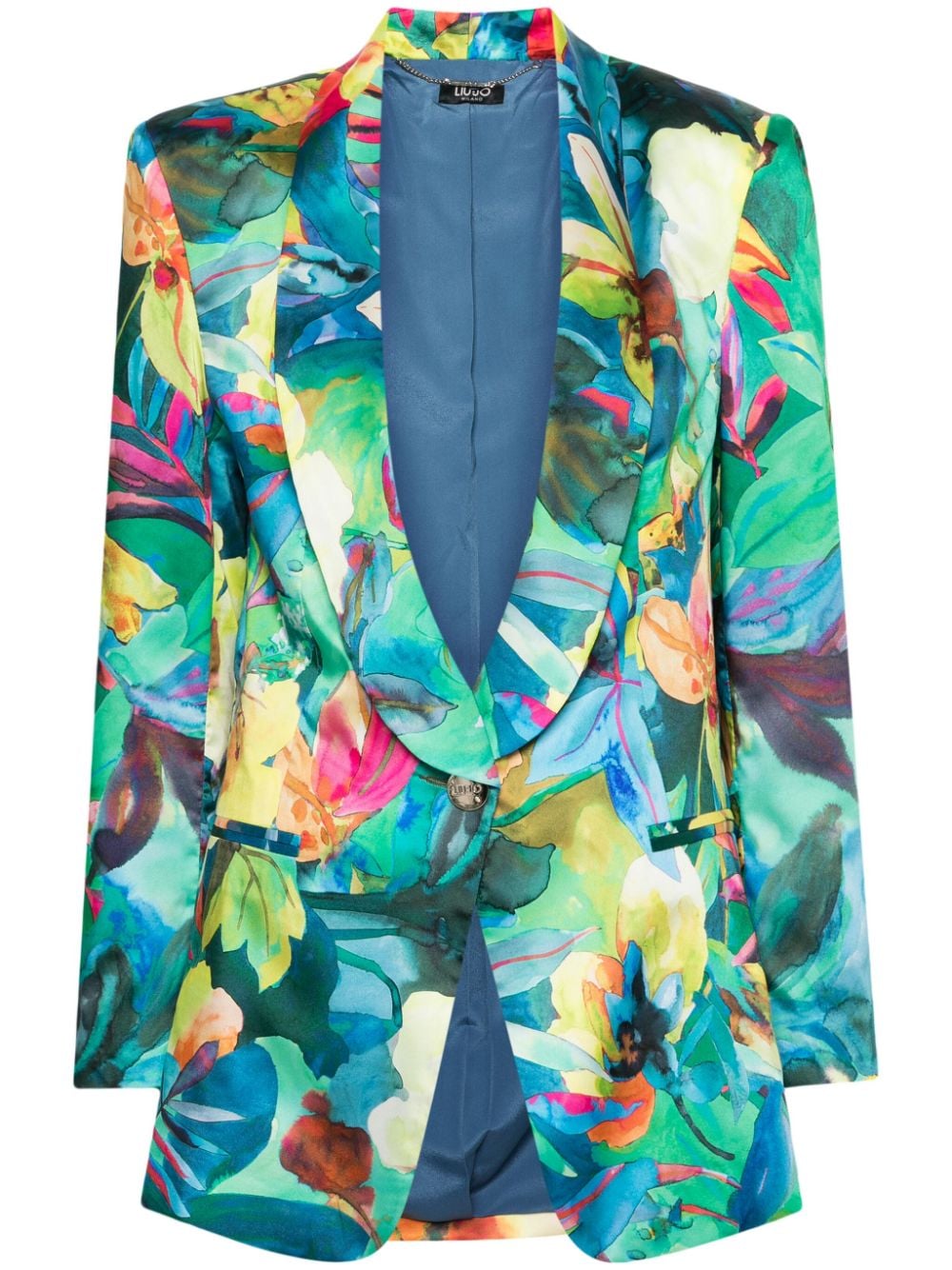 LIU JO Blazer mit Aquarellblumen-Print - Grün von LIU JO