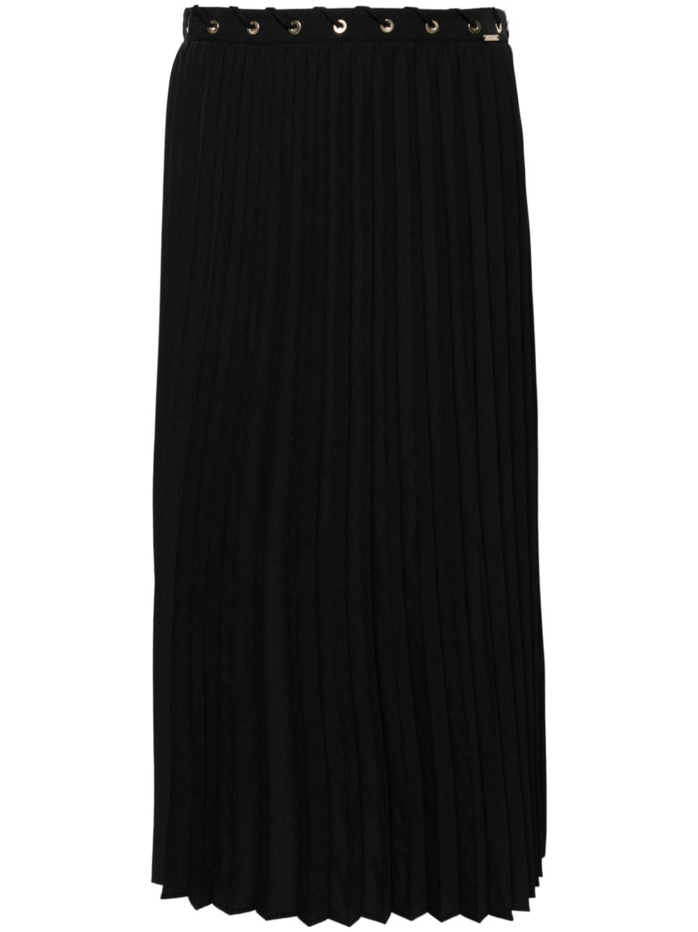 LIU JO whipstitch-detailing pleated skirt - Schwarz von LIU JO