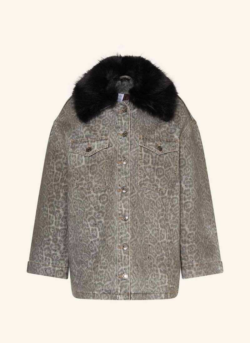 Liu Jo Jeansjacke Mit Abnehmbarem Kunstfell grau von LIU JO