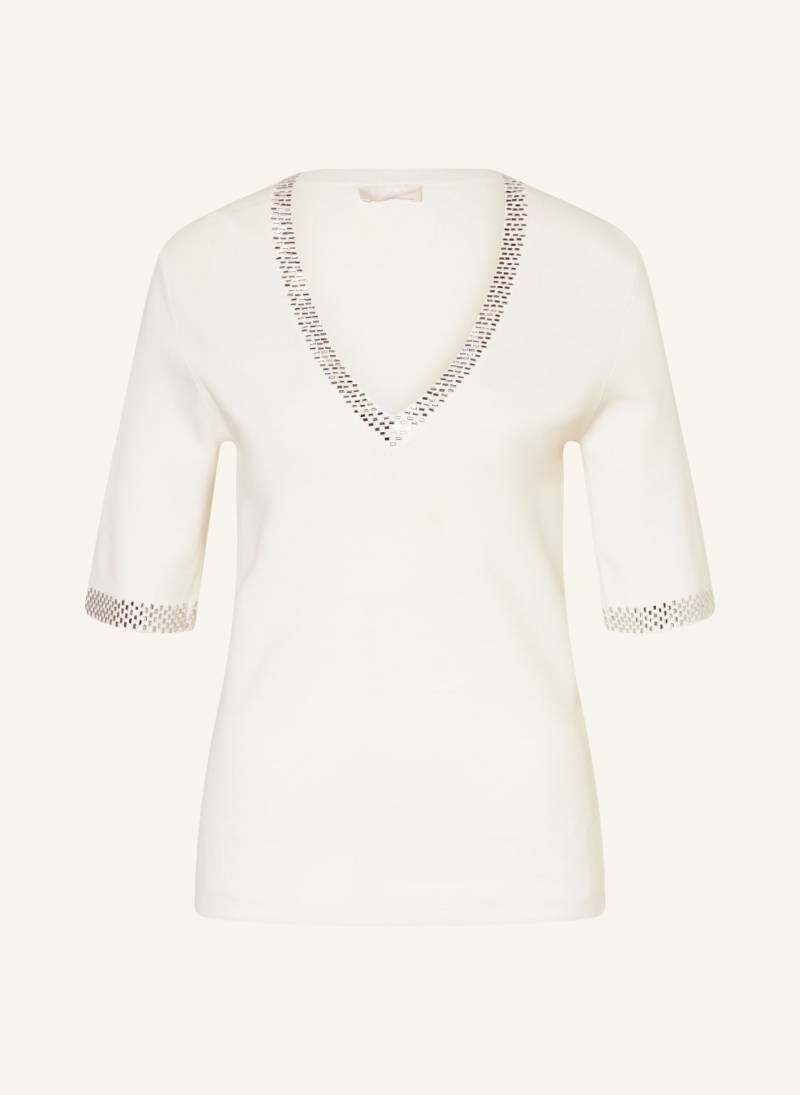 Liu Jo Pullover Mit 3/4-Arm Und Schmucksteinen weiss von LIU JO