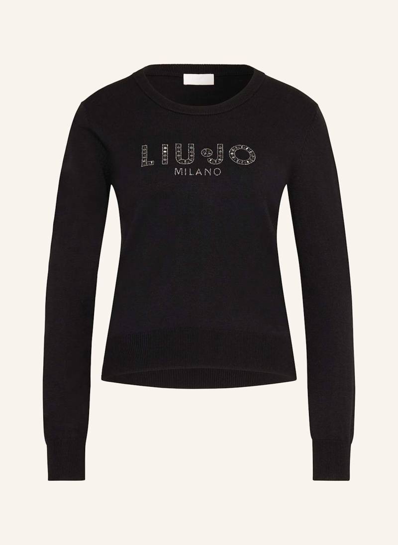 Liu Jo Pullover Mit Schmucksteinen schwarz von LIU JO