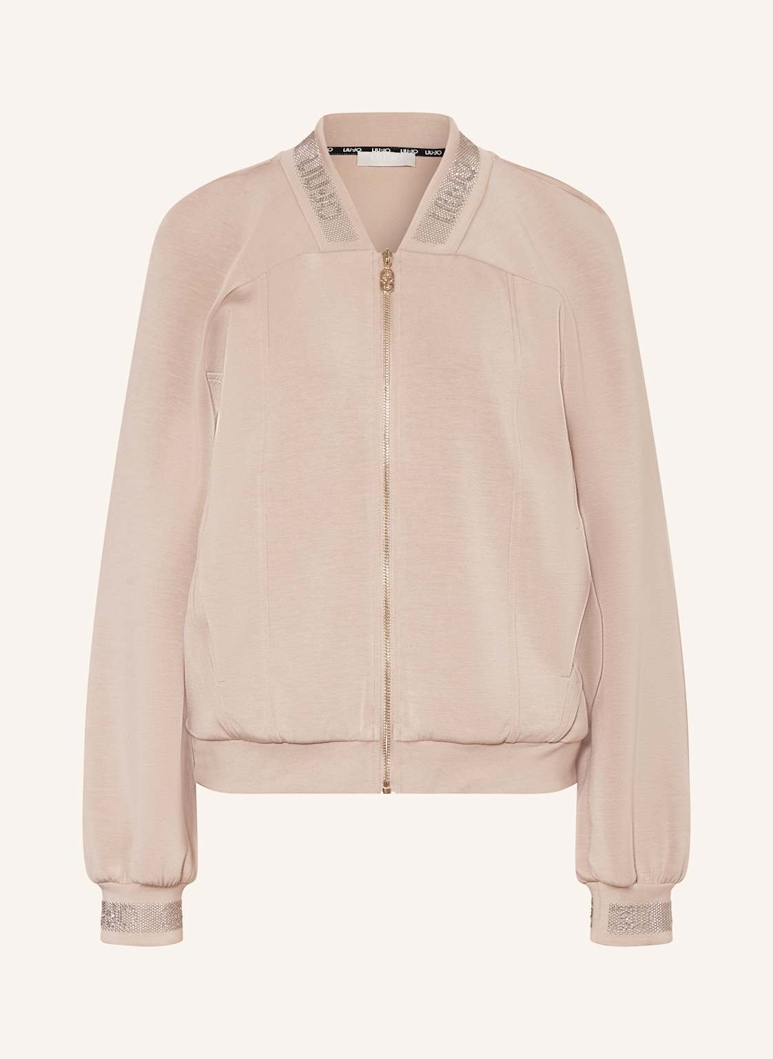 Liu Jo Sweatjacke Mit Schmucksteinen beige Liu Jo Sweatjacke Mit Schmucksteinen beige von LIU JO