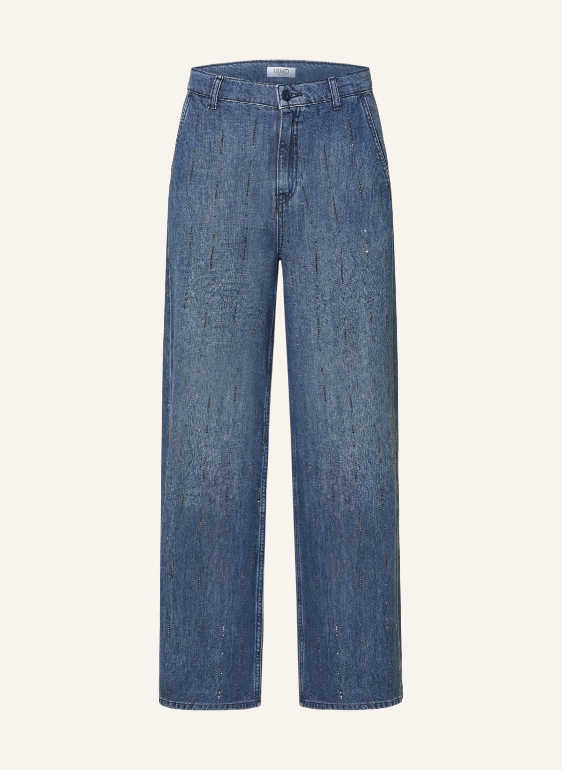 Liu Jo Wide Leg Jeans Mit Schmucksteinen blau von LIU JO
