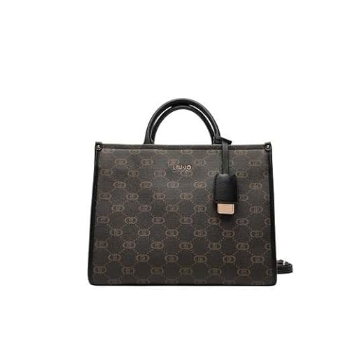 Mittlere Einkaufstasche AF5206E0668 Mittlere Einkaufstasche mit Reißverschluss. Verfügt über eine Innentasche mit Reißverschluss und einen verstellbaren und abnehmbaren Schultergurt, Schlüsselanhänger von LIU JO