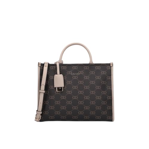 Mittlere Einkaufstasche AF5206E0668 Mittlere Einkaufstasche mit Reißverschluss. Verfügt über eine Innentasche mit Reißverschluss und einen verstellbaren und abnehmbaren Schultergurt, Schlüsselanhänger von Liu Jo