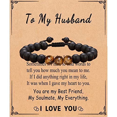 Tigerauge-Armband für Herren, Jungen, Geschenk für Freund, Ehemann, Vater, Sohn, Jungen, Mann, Edelstahl, kein Edelstein, General, Edelstahl, Kein Edelstein von LIU JUN