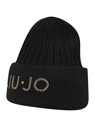 Liu Jo Damen Mütze schwarz/Gold One Size von Liu Jo