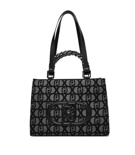 LIU.JO Small Shopping Bag, Handtasche, Schultertasche, Jacquard-Logo, Schwarz von LIU.JO