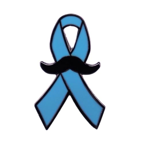 Blaues Band Bart Emaille Pin Anstecknadeln Für Rucksack Männer Gesundheit Broschen Kleidung Dekorative Abzeichen Schmuck Zubehör Brosche Pins von LIUASMUE