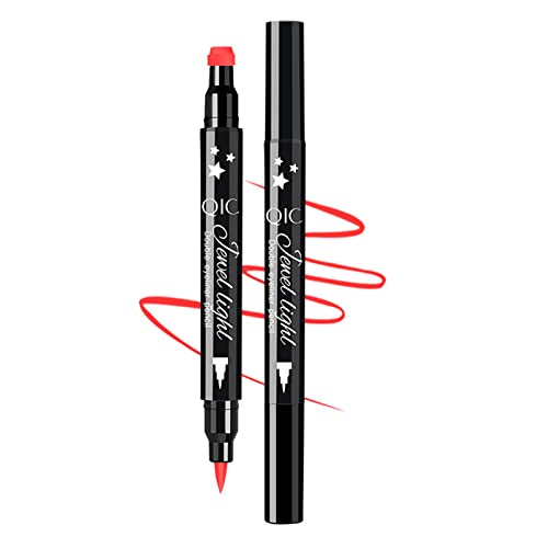 Geflügelter Eyeliner Stempel Flüssiger Eyeliner Stift Wasserdicht Schnell Trocknend Doppelseitiger Eyeliner Stift Make Up Für Frauen Kosmetik Bunter Flüssiger Eyeliner Stift Wasserfest von LIUASMUE