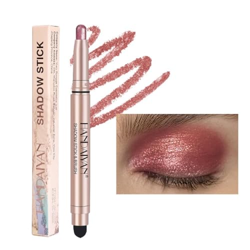 Lidschatten Stick Textmarker Lidschatten Schwammstift Doppelkopf Wasserfest Glitzernd Langanhaltendes Make Up Kosmetik Schimmernder Augen Make Up Stift Schönheit Und Gesundheit Make von LIUASMUE