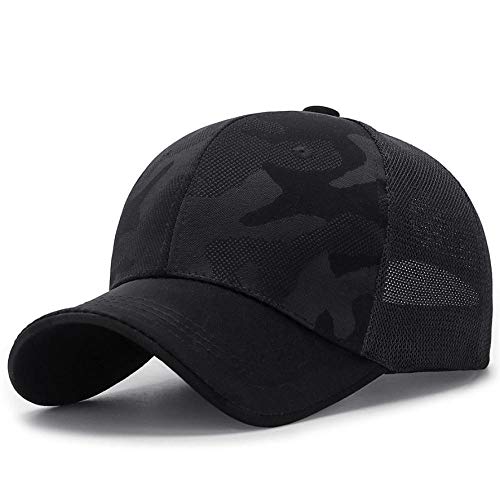 LIUBAOBEI Baseball Cap Herren,Herren Baseball Cap Caps Für Herren Camouflage Camo Cap Outdoor Coole Armee Militärjagd Jagd Sport Cap Caps Für Man-Black_-_ Blackmesh_Fits_56To59Cm_Head von LIUBAOBEI