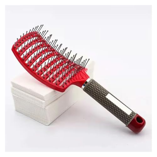 LIUCH Haarloser Haarkamm für Mädchen, Kopfhaut, Salon, Massagebürste, Entwirrung, bunt, für Damen und Herren, Styling-Werkzeug, lockiges Haar, Rot LIUCH Haarloser Haarkamm für Mädchen, Kopfhaut, Salon, Massagebürste, Entwirrung, bunt, für Damen und Herren, Styling-Werkzeug, lockiges Haar, Rot von LIUCH