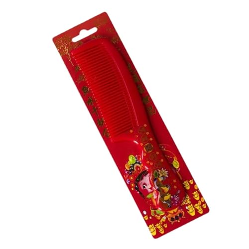 LIUCH Roter Haarkamm im chinesischen Stil, Brautschmuck, Hochzeit, festlicher Kamm, Haushaltsfriseur-Werkzeuge (8018) von LIUCH
