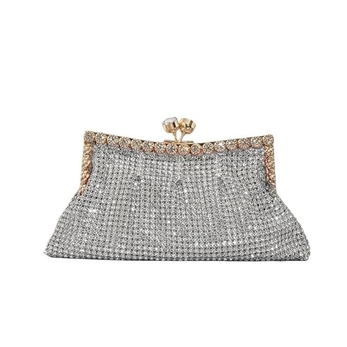 LIUCHUCHU Strass Handtasche Abendparty-Geldbörsen(Silver) von LIUCHUCHU