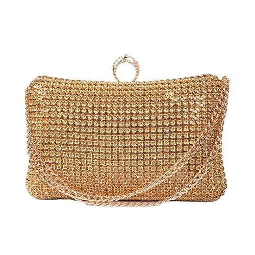 LIUCHUCHU Strass Handtasche Abendtaschen for Frauen Hochzeit Party Bankett Kupplung Geldbörse einfache Strass Tasche(Gold) von LIUCHUCHU