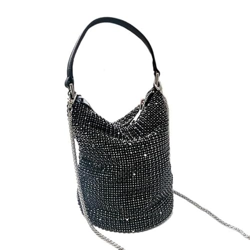 LIUCHUCHU Strass Handtasche Clutch Abendtasche Damen Strass Tasche Hochzeit Party Damen(Noir) von LIUCHUCHU
