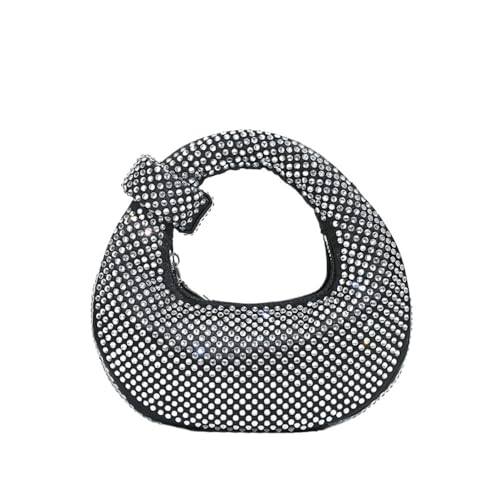 LIUCHUCHU Strass Handtasche Damen Socialite Dinner Bag Casual Vielseitige Handtasche Strass Tasche(Black white) von LIUCHUCHU