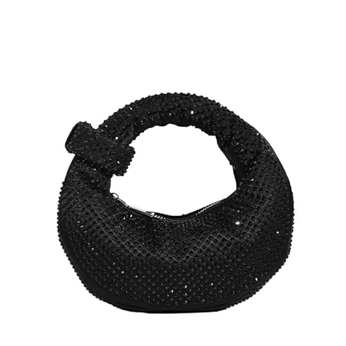 LIUCHUCHU Strass Handtasche Damen Socialite Dinner Bag Casual Vielseitige Handtasche Strass Tasche(Noir) von LIUCHUCHU