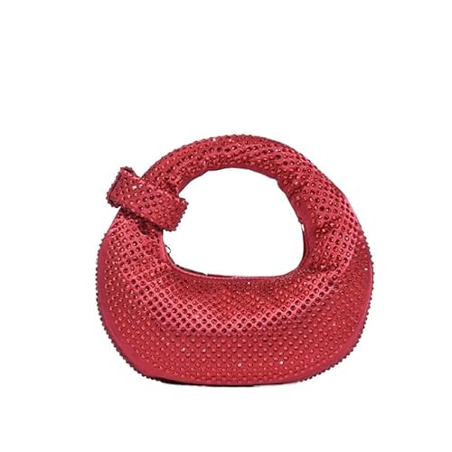 LIUCHUCHU Strass Handtasche Damen Socialite Dinner Bag Casual Vielseitige Handtasche Strass Tasche(Red) von LIUCHUCHU