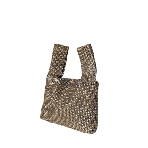 LIUCHUCHU Strass Handtasche Damen Strass Tasche Glitzer Party Abendtasche Gold Vielseitige Kleine Tragetasche von LIUCHUCHU