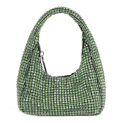 LIUCHUCHU Strass Handtasche Einkaufstasche Damen Strass Tasche Hochzeit Geldbörse for Party Proms(Green) von LIUCHUCHU