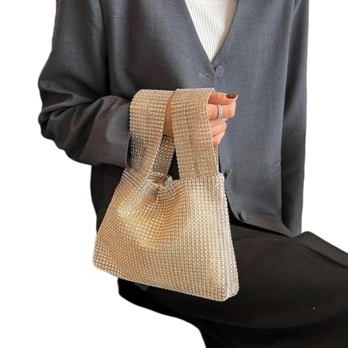 LIUCHUCHU Strass Handtasche Frauen Glitter Strass Tasche Sparkly Abend Taschen Weibliche Party Abendessen(Gold) von LIUCHUCHU