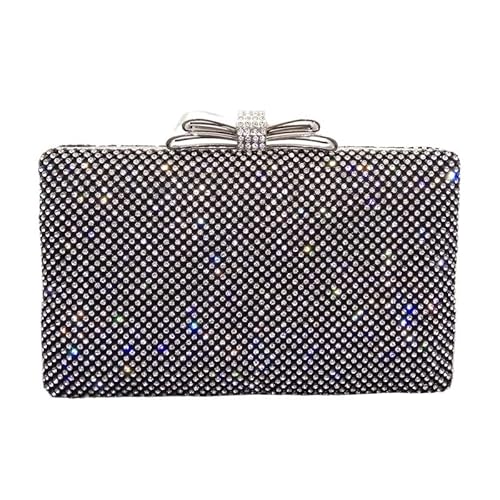 LIUCHUCHU Strass Handtasche Glänzende Abendhandtasche Strass Tasche Hochzeit Party Braut Clutch Handtasche Schulter Messenger Bags(Noir) von LIUCHUCHU