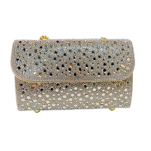 LIUCHUCHU Strass Handtasche Lässige Gold-Silber-Geldbörse for Damen Clutches Brieftasche(Gold) von LIUCHUCHU
