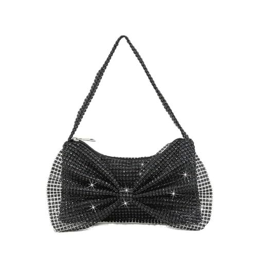 LIUCHUCHU Strass Handtasche Mode Bogen Knoten Schmücken Bankett Kupplung Strass Tasche Funkelnde Kupplungen Frauen Weibliche(1) von LIUCHUCHU