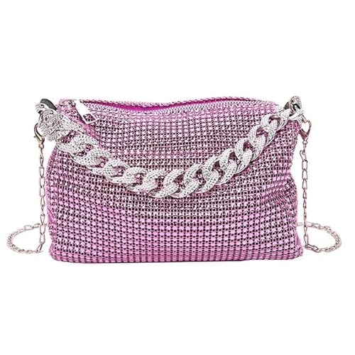 LIUCHUCHU Strass Handtasche Mode Glänzende Strass Tasche for Frauen Schulter Tasche Geldbörse Damen Weibliche Umhängetasche(Pink) von LIUCHUCHU